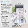 Calendrier de table Timr en acier inoxydable à poser I pour 2 ans 2026/2027 I Motifs mer avec citations I Vue sur 3 mois avec bl