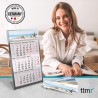 Calendrier de table Timr en acier inoxydable à poser I pour 2 ans 2026/2027 I Motifs mer avec citations I Vue sur 3 mois avec bl