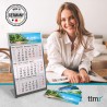 Calendrier de table Timr en acier inoxydable à poser I Motifs paysages I pour 2 ans 2026/2027 I Bloc calendrier 3 mois avec aima