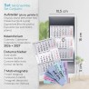 Calendrier de table Timr en acier inoxydable à poser I Motivation pastel I pour 2 ans 2026/2027 I Bloc calendrier 3 mois avec ai