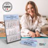 Calendrier de table Timr en acier inoxydable à poser I Motivation pastel I pour 2 ans 2026/2027 I Bloc calendrier 3 mois avec ai