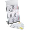 Calendrier de table Timr en acier inoxydable à poser I pour 2 ans 2026/2027 I Citations de bureau et jeux de mots I Vue sur 3 mo