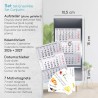 Calendrier de table Timr en acier inoxydable à poser I pour 2 ans 2026/2027 I Citations de bureau et jeux de mots I Vue sur 3 mo