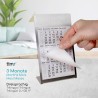Calendrier de table Timr en acier inoxydable à poser I pour 2 ans 2026/2027 I avec 2 aimants I Bloc calendrier 3 mois magnétique