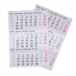 Timr calendrier de remplacement 2026 et 2027 I Magnétique I Pour calendrier de table en acier inoxydable brossé I Idée cadeau po