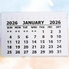 Lot de 25 mini blocs de calendrier 2026 – Calendrier en papier blanc cousu pour cadeau personnalisé – Petit calendrier de bureau