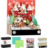 Calendrier 3D 2026, Calendrier Créatif avec Lumières & Maison de Neige de Noël, 3D Bloc-Notes en Papier Sculpté, Notes Autocolla