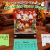 Calendrier 3D 2026, Calendrier Créatif avec Lumières & Maison de Neige de Noël, 3D Bloc-Notes en Papier Sculpté, Notes Autocolla