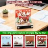 Calendrier 3D 2026, Calendrier Créatif avec Lumières & Maison de Neige de Noël, 3D Bloc-Notes en Papier Sculpté, Notes Autocolla