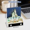 Calendrier 3D 2026, Calendrier Créatif avec Lumières & Château Magique, 3D Bloc-Notes en Papier Sculpté, Notes Autocollantes, 3d