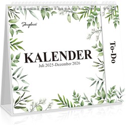 SKYDUE Calendrier de table 2025-2026 - De juillet 25 à décembre 26 - Calendrier de table 2026 - À poser - Calendrier mensuel 202