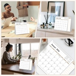 SKYDUE Calendrier de table 2025-2026 - De juillet 25 à décembre 26 - Calendrier de table 2026 - À poser - Calendrier mensuel 202