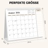 SKYDUE Calendrier de table 2025-2026 - De juillet 25 à décembre 26 - Calendrier de table 2026 - À poser - Calendrier mensuel 202
