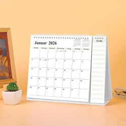 SKYDUE Calendrier de table 2025-2026 - De juillet 25 à décembre 26 - Calendrier de table 2026 - À poser - Calendrier mensuel 202