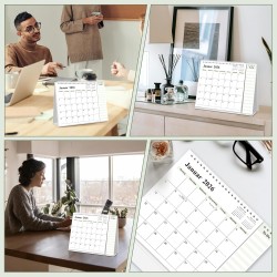 SKYDUE Calendrier de table 2025-2026 - De juillet 25 à décembre 26 - Calendrier de table 2026 - À poser - Calendrier mensuel 202