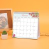 SKYDUE Calendrier de bureau 2026, à poser, calendrier mensuel avec liste détachable, format A5 (rose 2026)