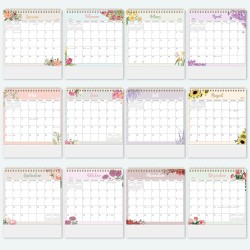 SKYDUE Calendrier de bureau 2026, à poser, calendrier mensuel avec liste détachable, format A5 (rose 2026)