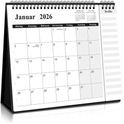 SKYDUE Calendrier de table 2025-2026 - De juillet 25 à décembre 26 - Calendrier de table 2026 - À poser - Calendrier mensuel 202