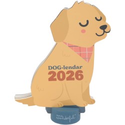 Mr. Wonderful - Desktop Calendar 2026 with Stand - DOG-lendar