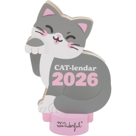 Mr. Wonderful - 2026 Desk Calendar with Stand -CAT-lendar