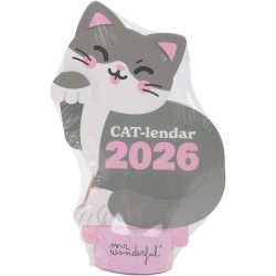 Mr. Wonderful - 2026 Desk Calendar with Stand -CAT-lendar