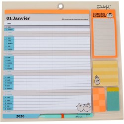 Mr. Wonderful - Calendrier mural magnétique familial 2026 - La meilleure version de nous