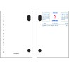 1 Bloc recharge pour éphéméride, Bloc-Pratic 2026, Date à droite - 8,2 x 12 cm, Rouge, sans Socle - Exacompta