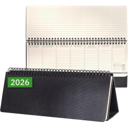 SIGEL C2680 Calendrier de bureau 2026, large, couverture rigide | Calendrier, Planificateur, Agenda hebdomadaire, Organisateur, 
