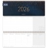 Häfft® Calendrier de bureau international 2026 horizontal "Starry Night" 1 semaine 2 pages, 29,8 x 11,6 cm, multilingue - durabl