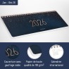 Häfft® Calendrier de bureau international 2026 horizontal "Starry Night" 1 semaine 2 pages, 29,8 x 11,6 cm, multilingue - durabl