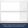 Häfft® Calendrier de bureau international 2026 horizontal "Starry Night" 1 semaine 2 pages, 29,8 x 11,6 cm, multilingue - durabl