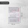Timr calendrier de remplacement 2026 et 2027 I Magnétique I Pour calendrier de table en acier inoxydable brossé I Idée cadeau po