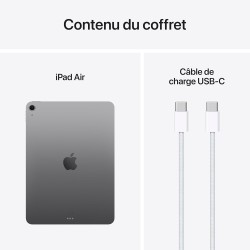 Apple iPad Air 11 Pouces avec Puce M3 : Apple Intelligence, écran Liquid Retina, 128 Go, caméras Avant/arrière 12 Mpx, Wi-FI 6E,