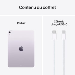 Apple iPad Air 11 Pouces avec Puce M3 : Apple Intelligence, écran Liquid Retina, 256 Go, caméras Avant/arrière 12 Mpx, Wi-FI 6E,
