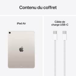 Apple iPad Air 11 Pouces avec Puce M3 : Apple Intelligence, écran Liquid Retina, 1 to, caméras Avant/arrière 12 Mpx, Wi-FI 6E et