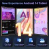 Nouvelle 2025 Tablette 10 Pouces Android 14 avec 22Go RAM+128Go ROM(TF/2To),Tablette Tactile avec 5G+2.4G WiFi, Octa-Core 2.0Ghz