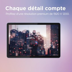 Lenovo tab - tablette tactile 10.1'' wuxga (mediatek helio g85, 8coeurs, ram 4go, 64go emmc 5.1, android 14, wifi5 + bleutooth) 
