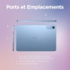 Lenovo tab - tablette tactile 10.1'' wuxga (mediatek helio g85, 8coeurs, ram 4go, 64go emmc 5.1, android 14, wifi5 + bleutooth) 
