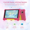 Tablette enfants 7 pouces android 13 tablette pour enfant 5gb ram 32gb rom(tf 128gb) contrôle parental, gms, wifi, bleutooth, ki
