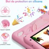 Tablette Enfants 7 Pouces, Android 13, 8Go RAM 64Go ROM, Tablette Tactile Octa-Core, 5MP+8MP Caméra HD, Contrôle Parental, Houss