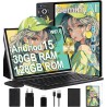 2025 Tablette Android 15 10 Pouces Écran IPS HD [30Go RAM] 128Go + TF 1To - Octo-Core, 8000mAh, Corps intégré en métal, 5MP+8MP,