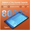 2025 Tablette Android 15 10 Pouces Écran IPS HD [30Go RAM] 128Go + TF 1To - Octo-Core, 8000mAh, Corps intégré en métal, 5MP+8MP,