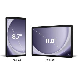Samsung Galaxy Tab A9 Tablette Android, 64 Go de Stockage, Grand écran 8.7", 4G, Son riche, Débloqué, Anthracite, avec Chargeur 