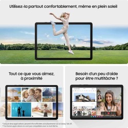 Samsung Galaxy Tab A9 Tablette Android, 64 Go de Stockage, Grand écran 8.7", 4G, Son riche, Débloqué, Anthracite, avec Chargeur 