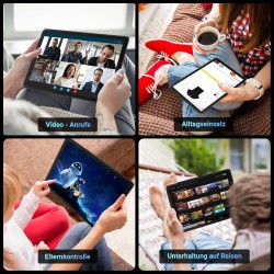Tablet 10 inch Android Tablet Octa Core 10 GB RAM 128 GB ROM 1280 * 800 HD IPS Touchscreen Dual Kamera WiFi 6 BT 5.3 5000 mAh Ak