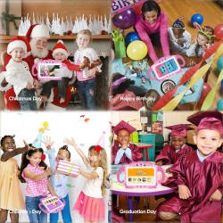 Tablette pour enfant 7 pouces android tablette enfants avec wifi bleutooth contrôle parental logiciel enfant pré-installé quad c