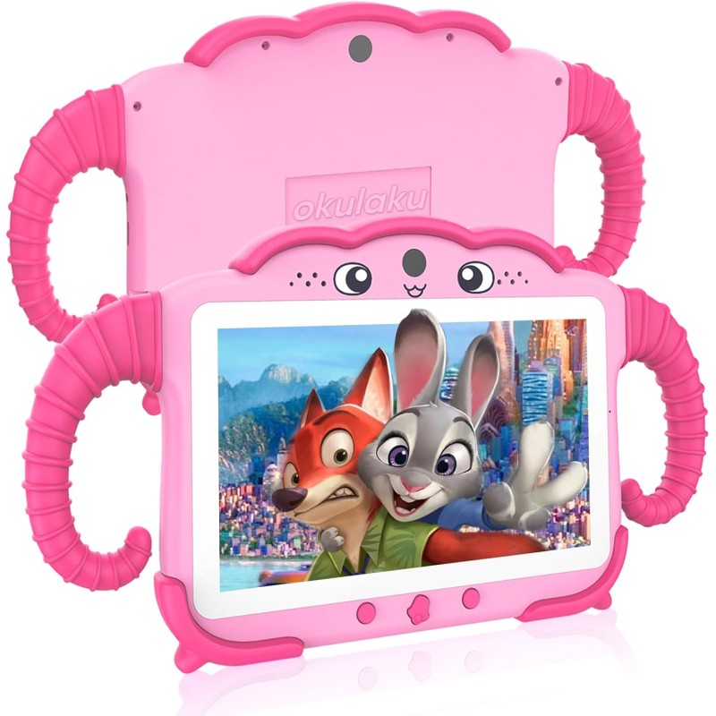 Tablette pour enfant 7 pouces android tablette enfants avec wifi bluetooth contrôle parental logiciel enfant pré-installé quad c