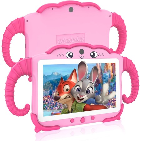Tablette pour enfant 7 pouces android tablette enfants avec wifi bluetooth contrôle parental logiciel enfant pré-installé quad c