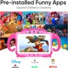 Tablette pour enfant 7 pouces android tablette enfants avec wifi bluetooth contrôle parental logiciel enfant pré-installé quad c