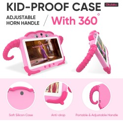 Tablette pour enfant 7 pouces android tablette enfants avec wifi bluetooth contrôle parental logiciel enfant pré-installé quad c